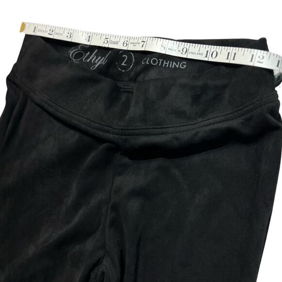 Ethyl Clothing Hadar Black Cropped Soft Pants size 2 Spandex Blend Basic - Picture 6 of 7